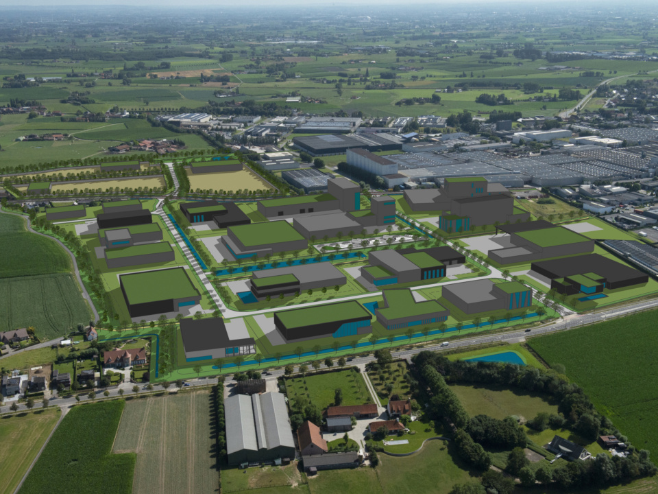 Tielt noord 3d op vluchtfoto